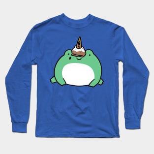 Upside Down Icecream Cone Frog Long Sleeve T-Shirt